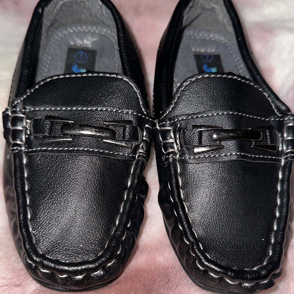 Josmo Black Girls' Slip-On Moccasin Loafers
